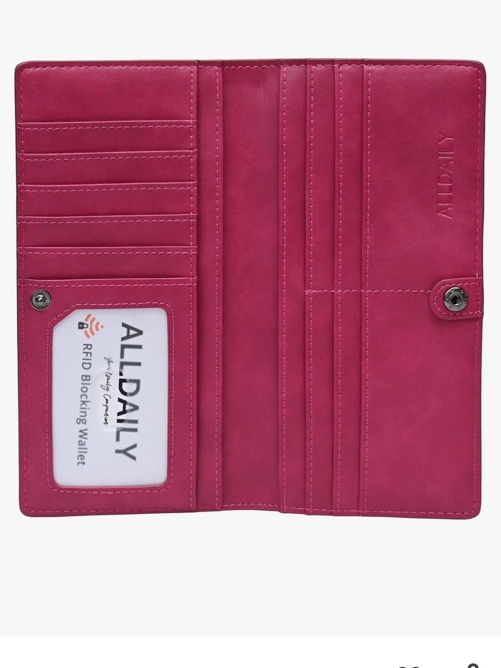 Slim RFID blocking Wallet in Raspberry Pink